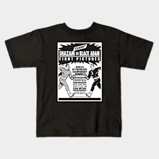 SHAZAM vs. BLACK ADAM - Fight poster 2.0 Kids T-Shirt